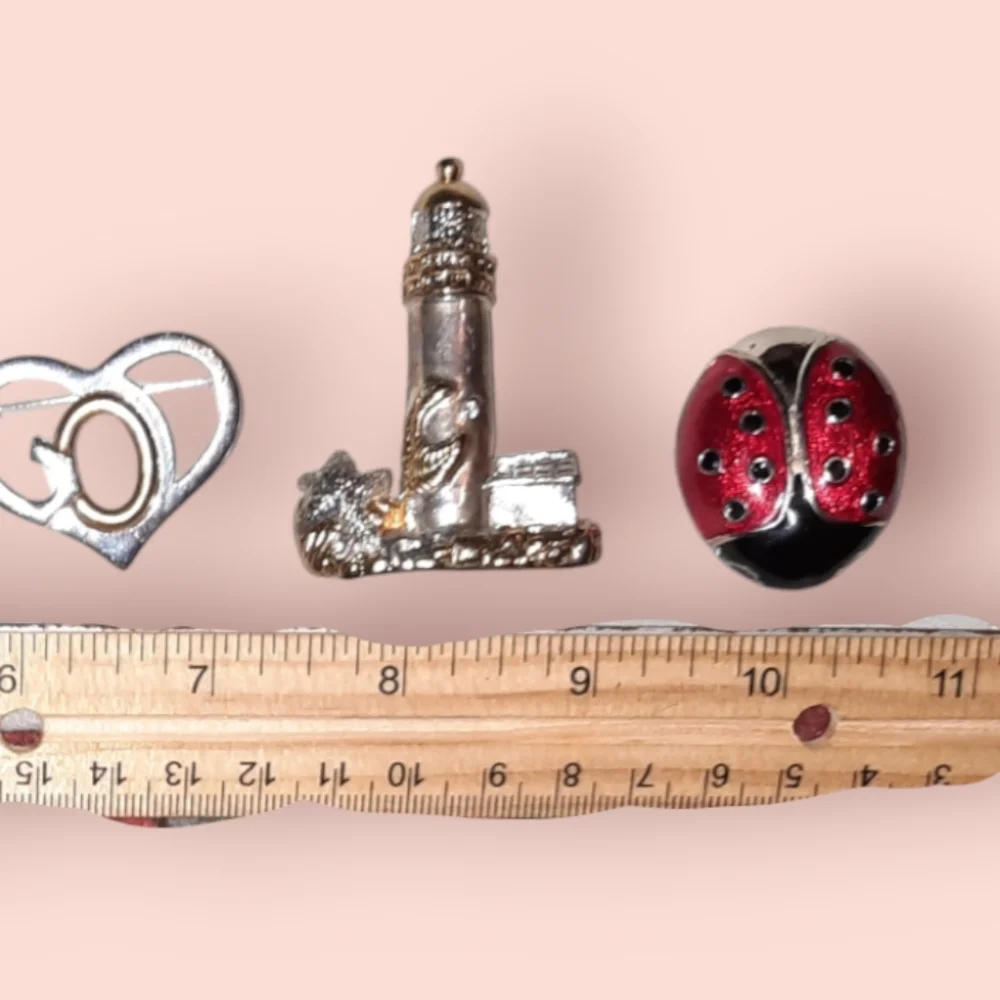 Lighthouse pendant or brooch pin two tone scarf hat lapel women's Figural